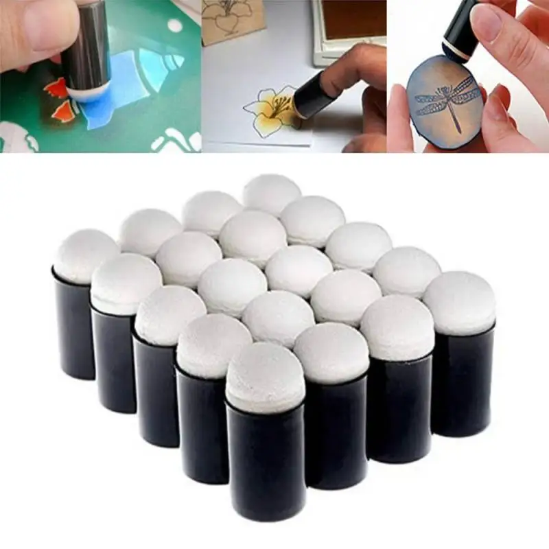 10pcs sponge finger daubers foam painting ink pad stamping brush DIY scrapbooking drawing stamping painting art crafts tools