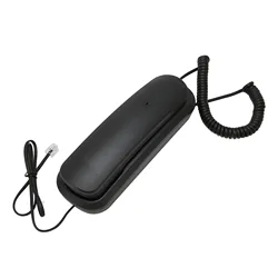 Vintage Corded Telephone with Mute and Redial Features for Home, Hotel, or School (Black)