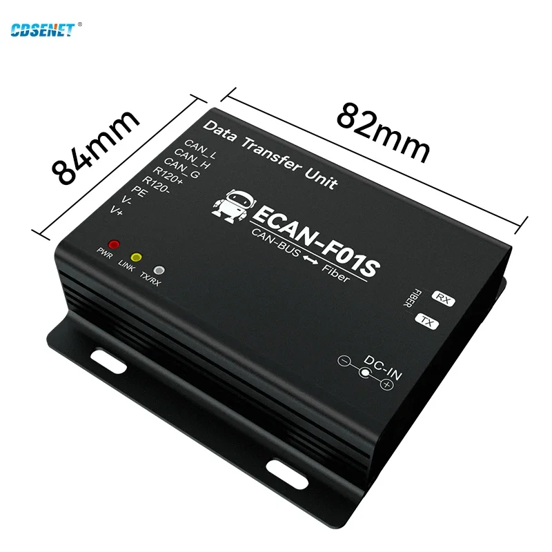 CAN 광섬유 무선 트랜시버, CANBUS CDSENET ECAN-F01S, 고속 데이터 변환, 전송 속도 5k-1m, 20km, 1 쌍