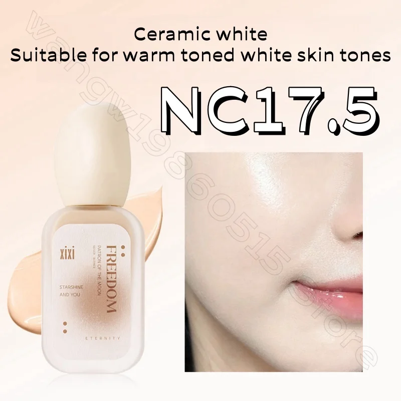 Xixi Flawless Liquid Foundation Cream Light Texture Natural Light Concealer Brightening Skin Tone Long-lasting Liquid Foundation