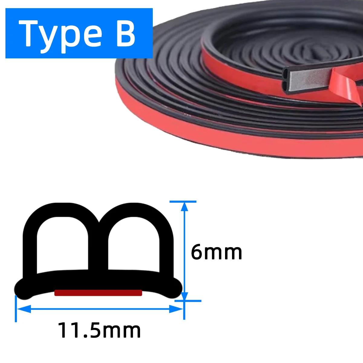 Car Door Seal Strip - Auto Rubber Noise Insulation & Soundproofing Strip