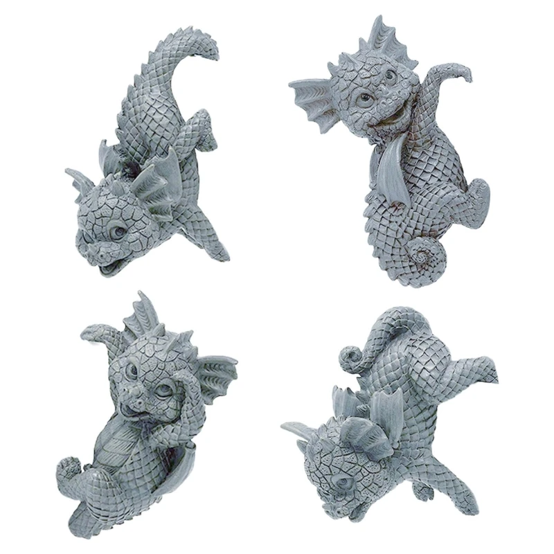 

Dragon Planter Pot Hanger Decoration Flower Pot Resin Dragon Figurines Climbing Ornaments for Office Desk Home Garden Dropship