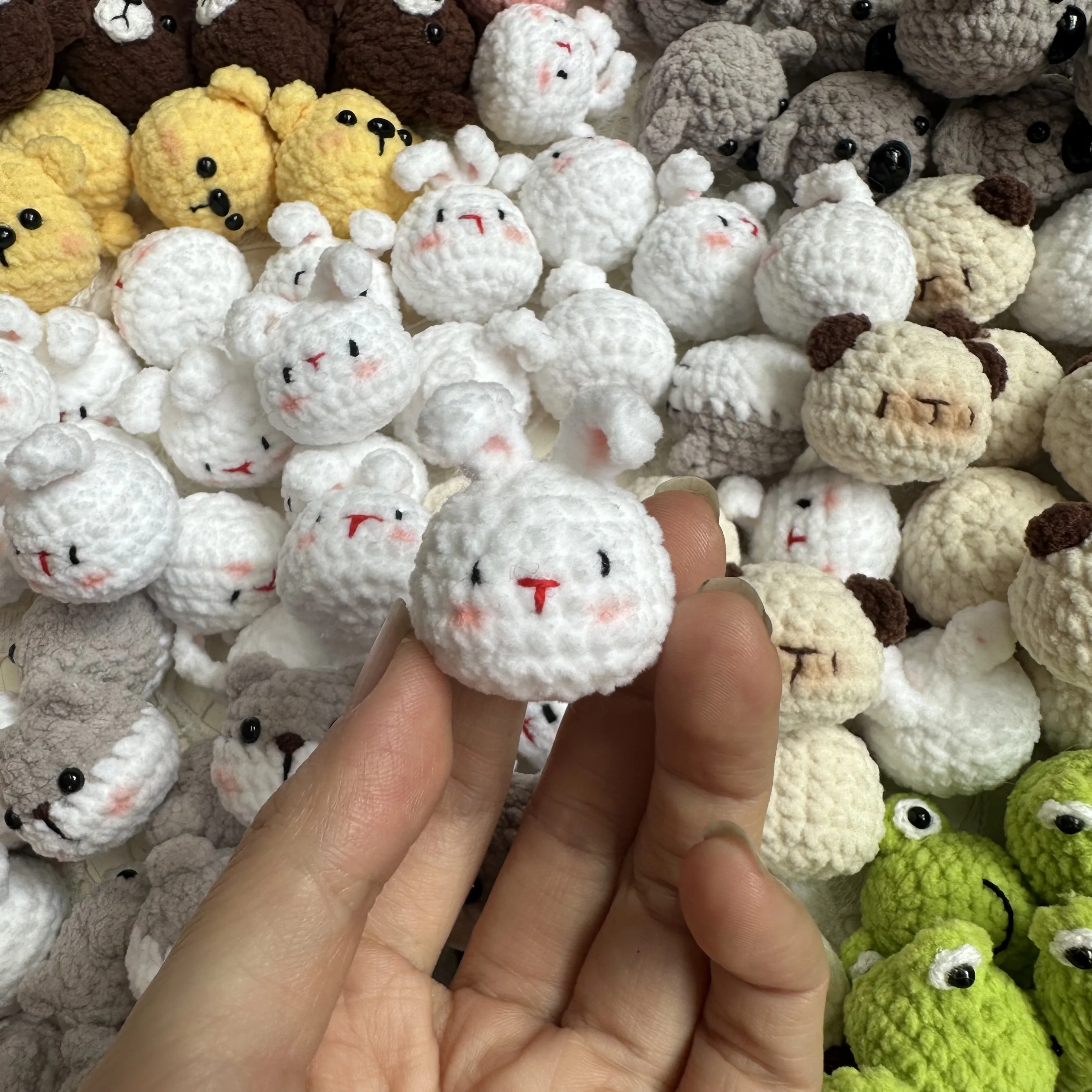 Mini Crochet Animal Keychain – Bunny, Chick, Cat, Dog & More