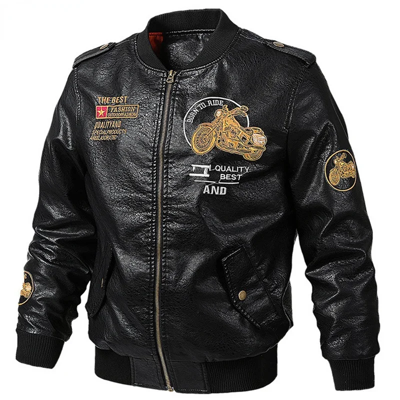 

Brand Motorcycle Leather Jacket Men Plus Size 5XL 6XL Men's Leather Jackets Jaqueta De Couro Masculina Mens Leather Coats