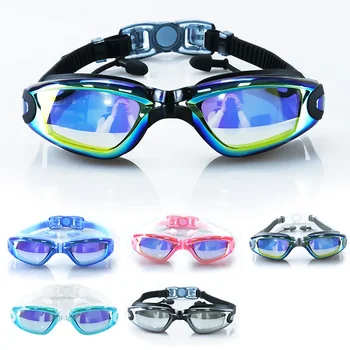 Swimming Goggles Adult Pool Glasses Anti Fog Men Women UV Protection Optical Waterproof Swim Eyewear with Earplugs 1