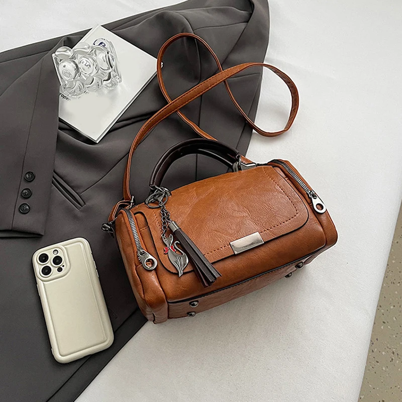 Women Crossbody Bag Pillow Bags Big Capacity Fashion Single Shoulder Bags Vintage All Match Boston Crossbody Bags