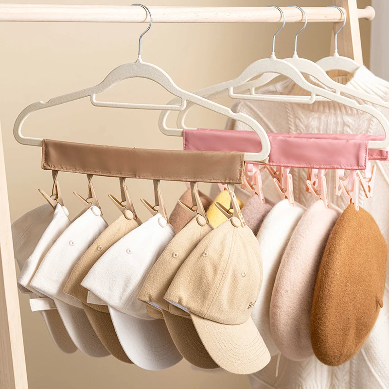Multifunctional Folding Clothespin Hanger Fabric Clip Drying Hanger Sock Clip Underwear Clip Travel Portable Fabric Hanger 4
