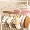 Multifunctional Folding Clothespin Hanger Fabric Clip Drying Hanger Sock Clip Underwear Clip Travel Portable Fabric Hanger 4