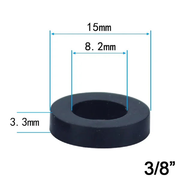 AIEX Set di 200 rondelle piatte, 10/12/16/20 mm, rondelle in gomma per riparazione rubinetto