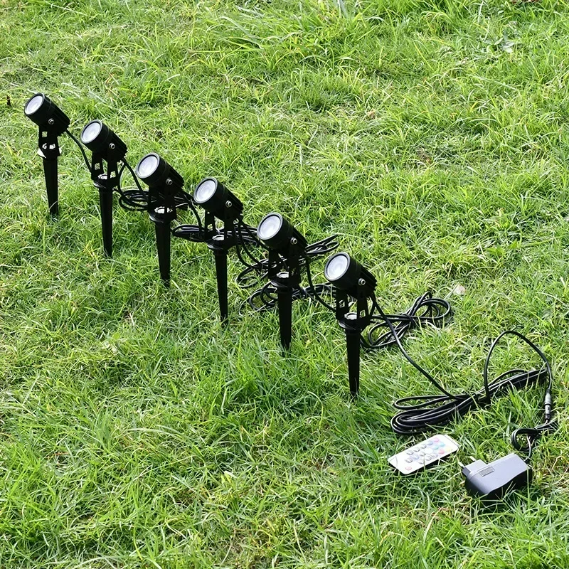 Garden light Led Garden Lights 2/4/6/8/10 in 1 Outdoor Waterproof Spotlight RGB Dimming
