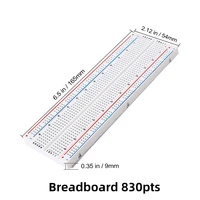 400 Points Breadboard 830 points Breadboard MB-102 Solderless PCB test Board 400 Hole Breadboard MB102 Test Develop DIY 6