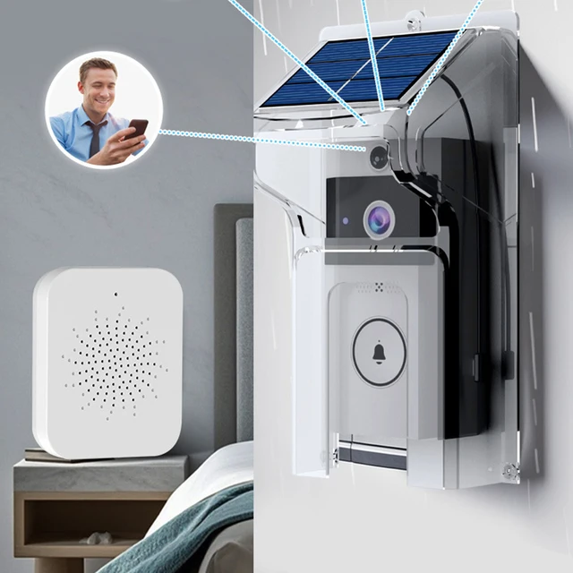 Wireless Video Doorbell With Solar Power HD And Two-Way Audio Intercom Doorbell Camera 2