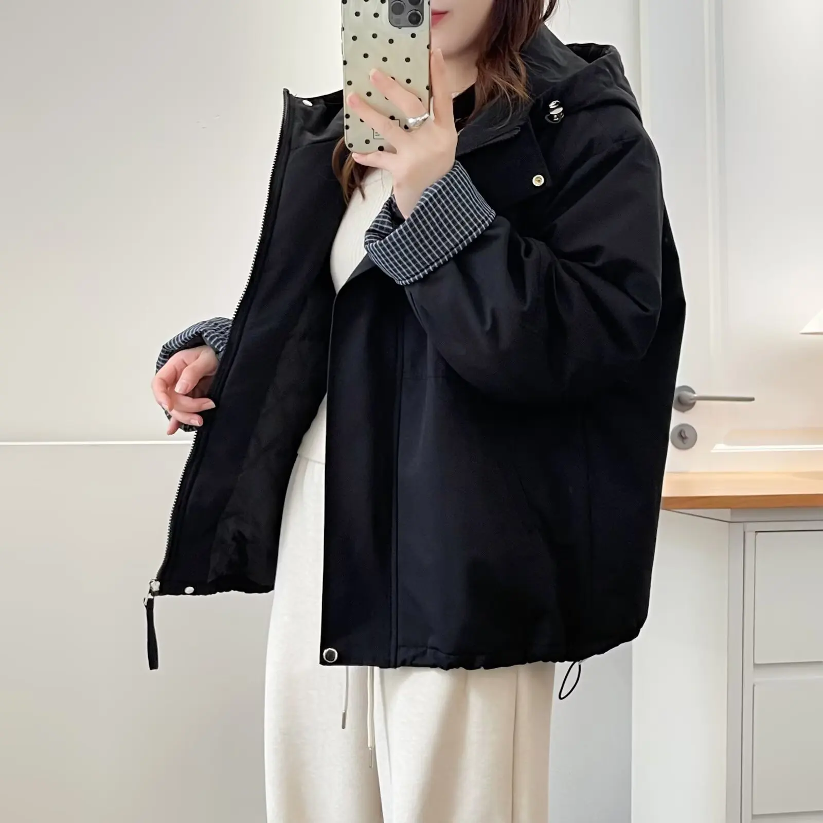 New Korean Style Simple Casual Padded Hooded Jacket Quilting Coat XXXXL Fashion Plus Size Women's Parkas Autumn And Winter