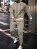 Retro Men's Round Neck Sports Set 3D Pattern Personalized Pullover Long Pants Sports Jogging Youth Fashion Set 2