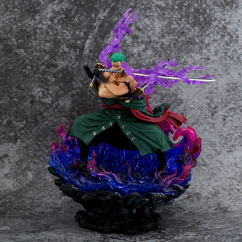 YISKY One Piece Roronoa Zoro, Trois épées Style PVC Modèle, Anime Figure  Décoration Ornements pour Fans d'Anime,Cadeaux pour Enfants