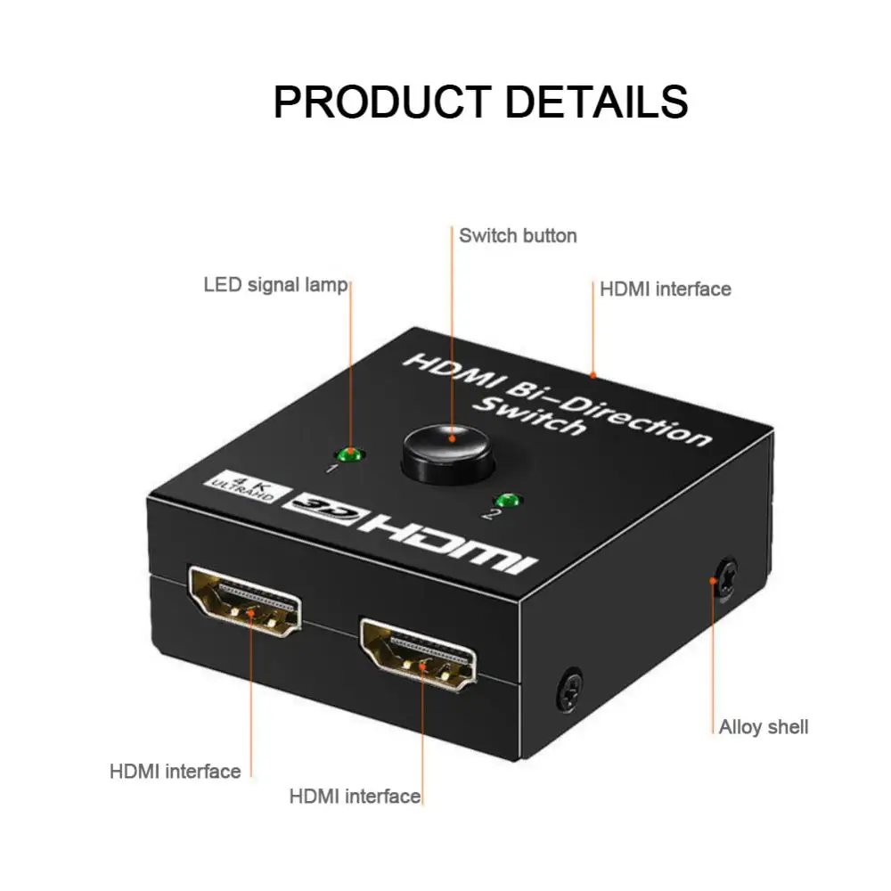 RYRA HD 4K 3D HDR HDCP й, Ʈ , PS4 Xbox HDTV ó, 4K HDMI ġ, 2 Ʈ  HDMI ó