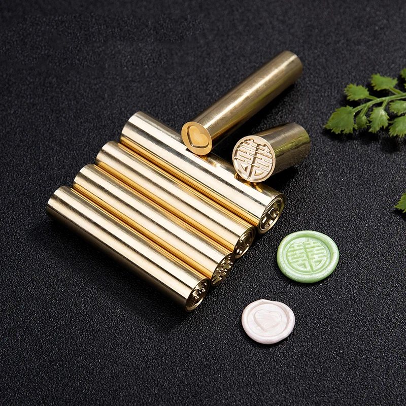 미니 왁스 씰 황동 스탬프, 맞춤형 로고, DIY 봉투, 청첩장, 스크랩북 장식, 맞춤형 15mm 스탬프