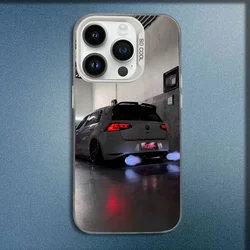 White Candy Matte Shockproof Car - Themed Phone Case for iPhone 16 SE4 (Z1)