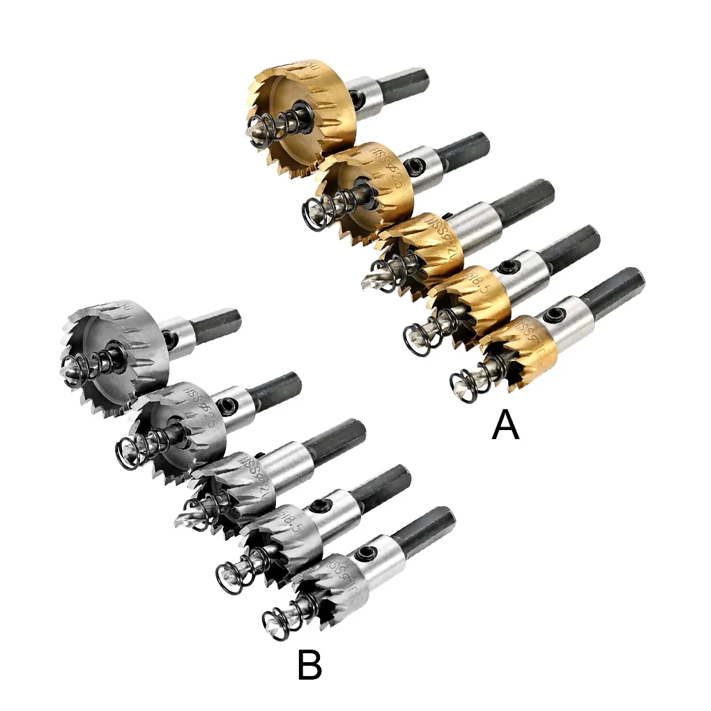 

5 Pieces Hole Opener Drill Bits High-speed Steel Drilling Accessories