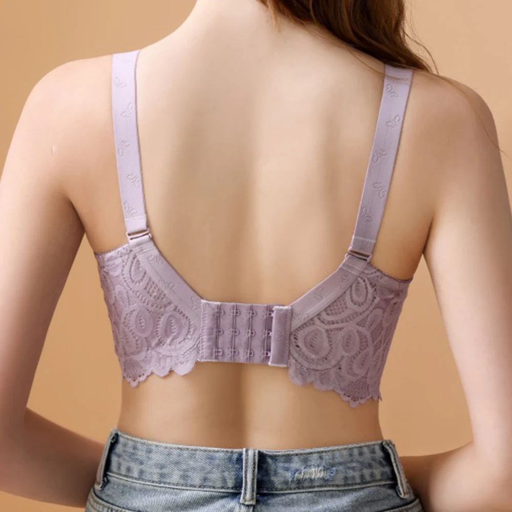 Comfy Bra for Woman Plus Size Soft Underwire Seamless 3d Cup Lace Brassiere Push Up Underwear Sexy Lingerie