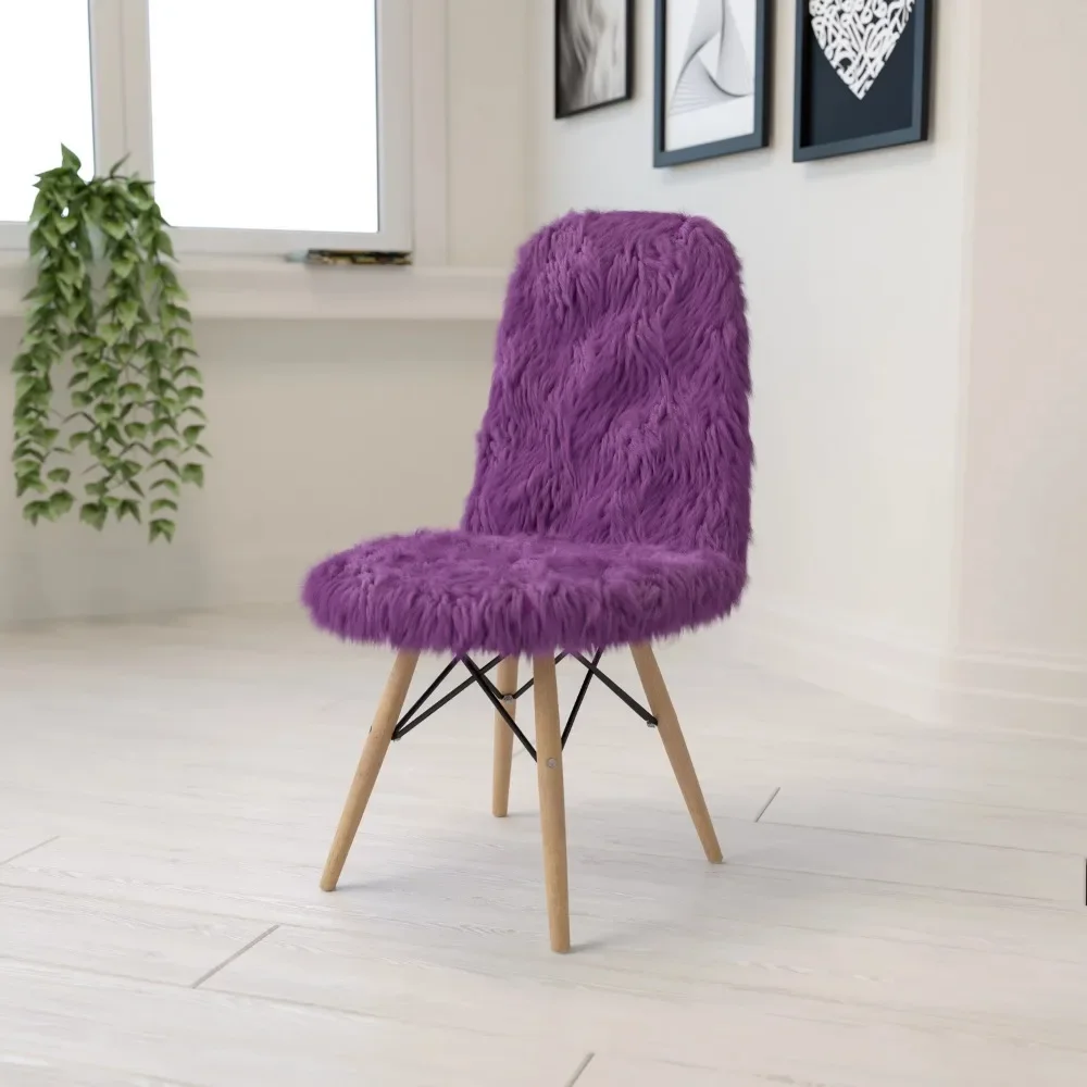 

Shaggy Dog Purple Accent Chair Chairs for Bedroom Vanity Chair