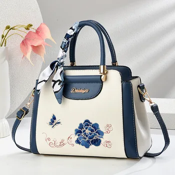 Borse di lusso alla moda Borse a tracolla da donna Temperamento Mamma Eleganti borse a tracolla retrò Borsa tote ad alta capacità Borse da sposa 1