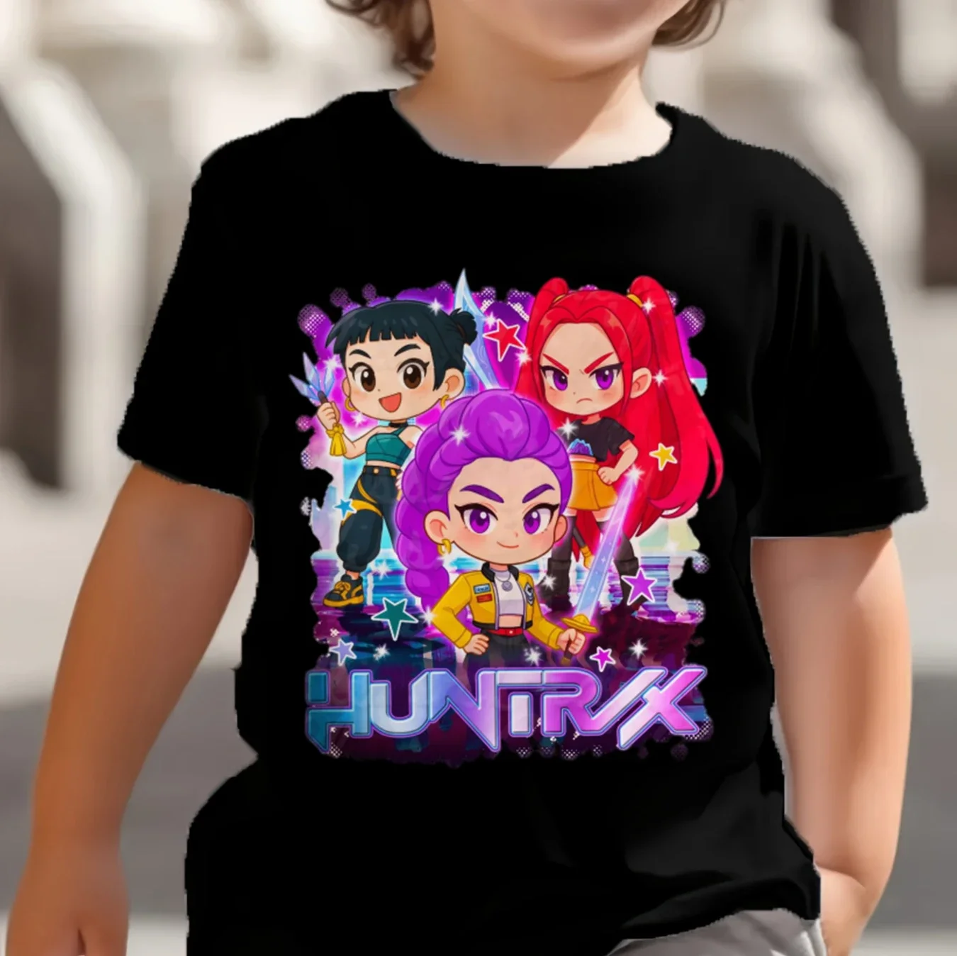 KPop Demon Hunters Saja Boys Kids T-shirts Baby Girl Boy Cartoon Short Sleeve Tops 2025 Anime Fans T-shirt Children's Clothing 3