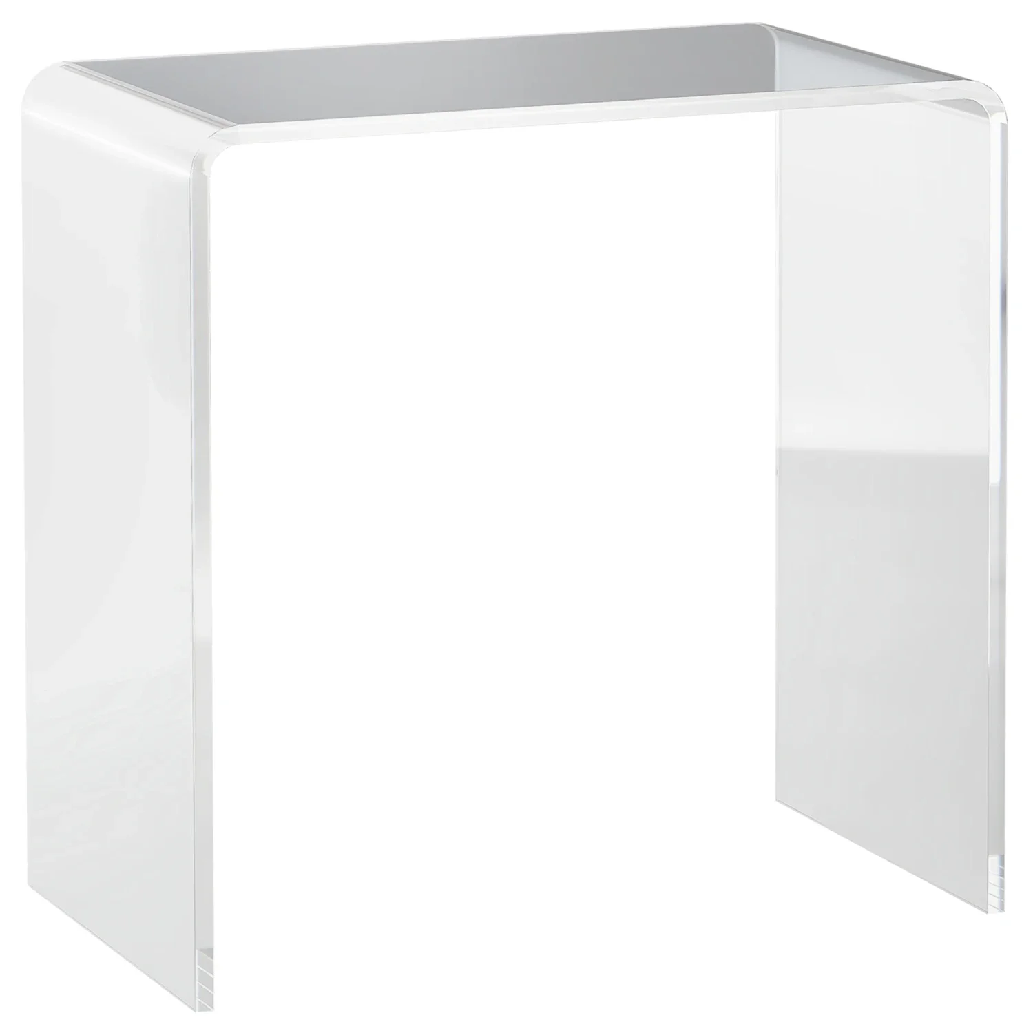 

Clear All Acrylic Waterfall Coffee Table - 21" Long Rectangle Design with 15mm Thick Glass