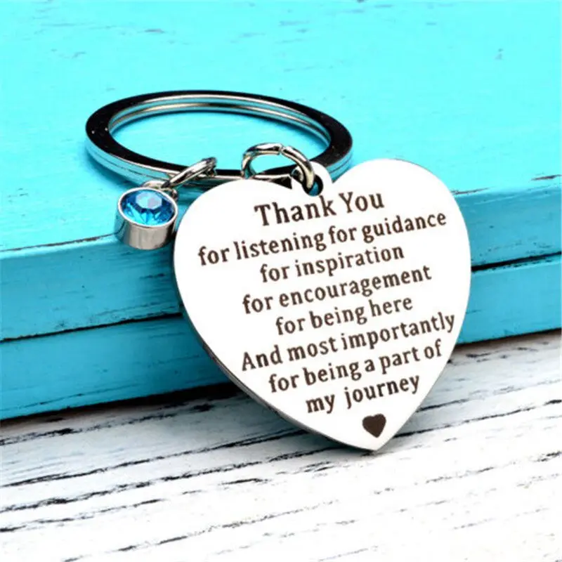 Stainless Steel Keychain Teaching Thank You Gift Keyring Fashion