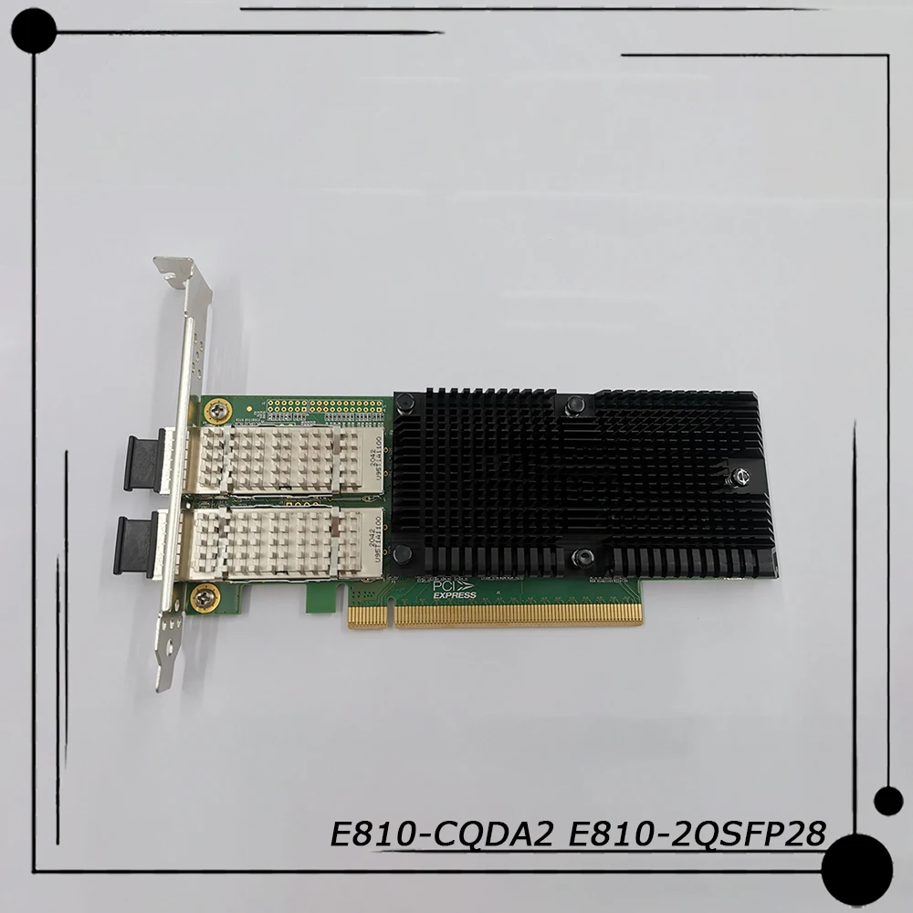 

E810-CQDA2 E810-2QSFP28 For Inter PCIe x16 100G Dual-Port Server Adapter 100G Dual-port Network Card NIC