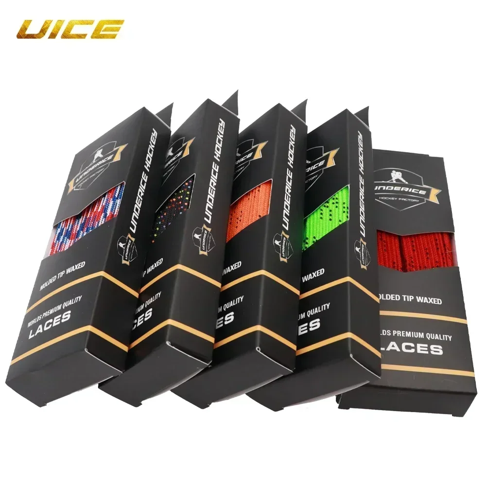 Ice Hockey Shoelaces 84/96/108/120in Box-Packed Ice Hockey Skate Laces  Dual Layer Braid Extra Reinforced Waxed Tip Shoelace 5