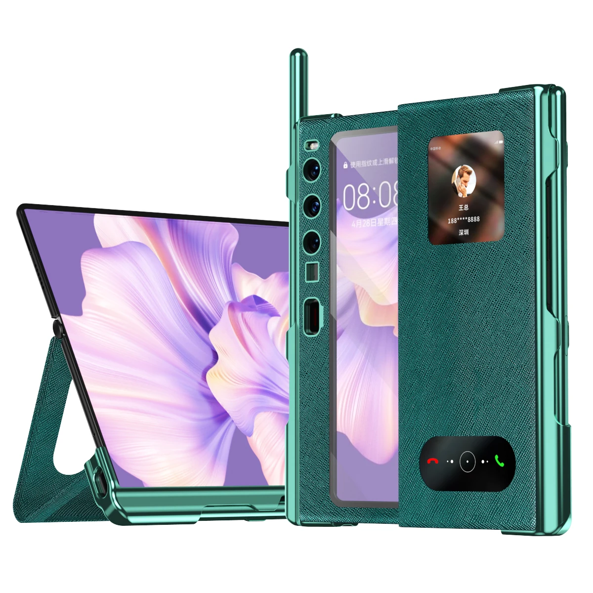 

Для Mate XS 2 сенсорный стилус Емкость держатель слота для ручки кожаный чехол для Huawei Mate Xs 2 Xs2 складной оконный складной чехол-книжка