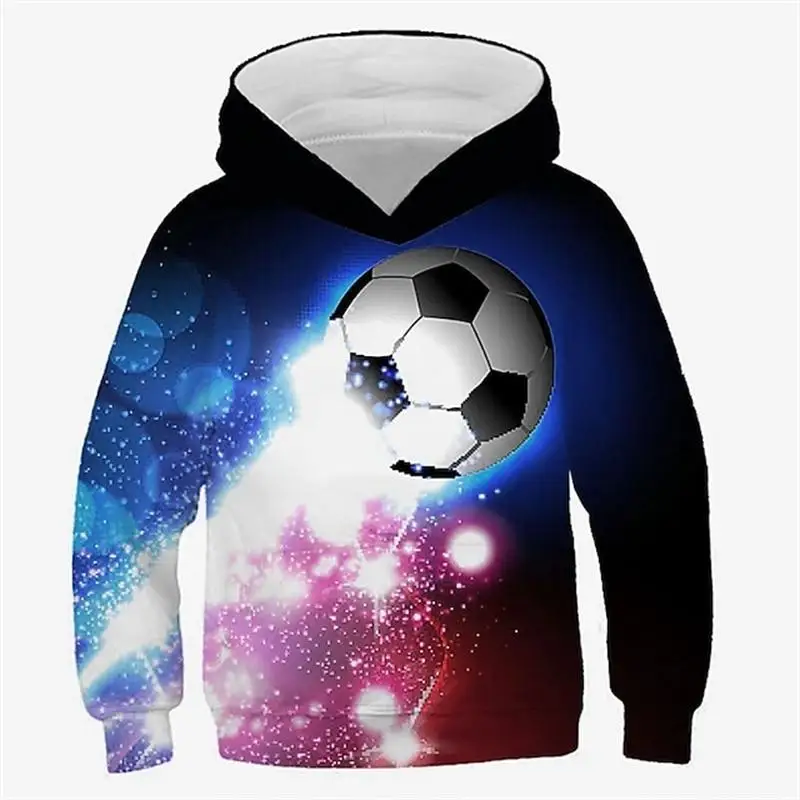 thumbnail image 1 of Sudadera con capucha con estampado 3D de fútbol para hombre, sudadera informal de manga larga, holgada, de gran tamaño, 1 of 5
