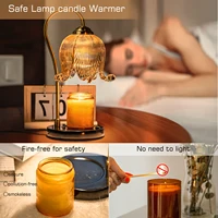 Tulip Flower Warm Candle Lamp French Retro Bedroom Bedside Lamp Fireless Fragrance Atmosphere Table Lamp 3