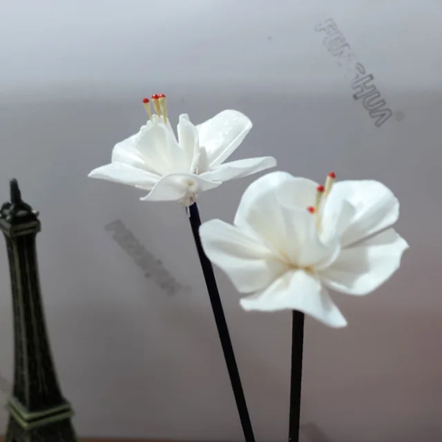 10 Darabos Szilvavirág Szárított Virág Nincs Tűz Aroma Diffúzora Háztartási Hálószoba Diffúzor Kiegészítők Nád Rattan Botok - Image 4