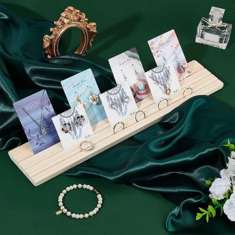 Multi-Tier Wooden Display Riser and Stand Set