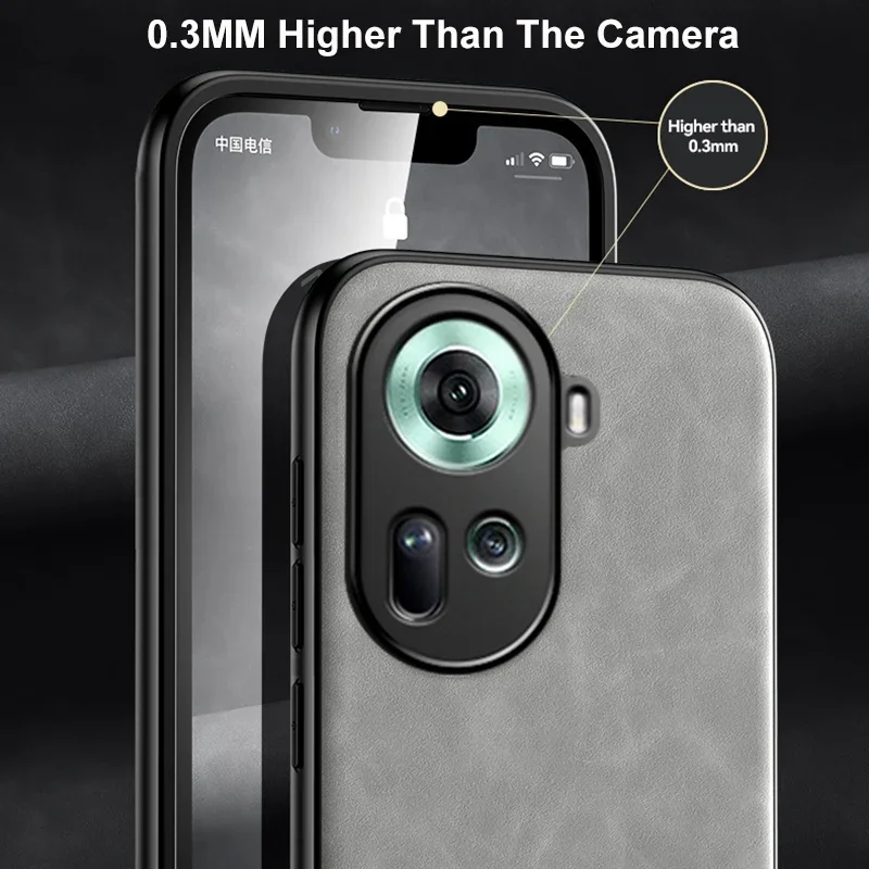 Luxury Leather Case with Metal Plate Support for Car Mount – Premium Protection for Your Smartphone