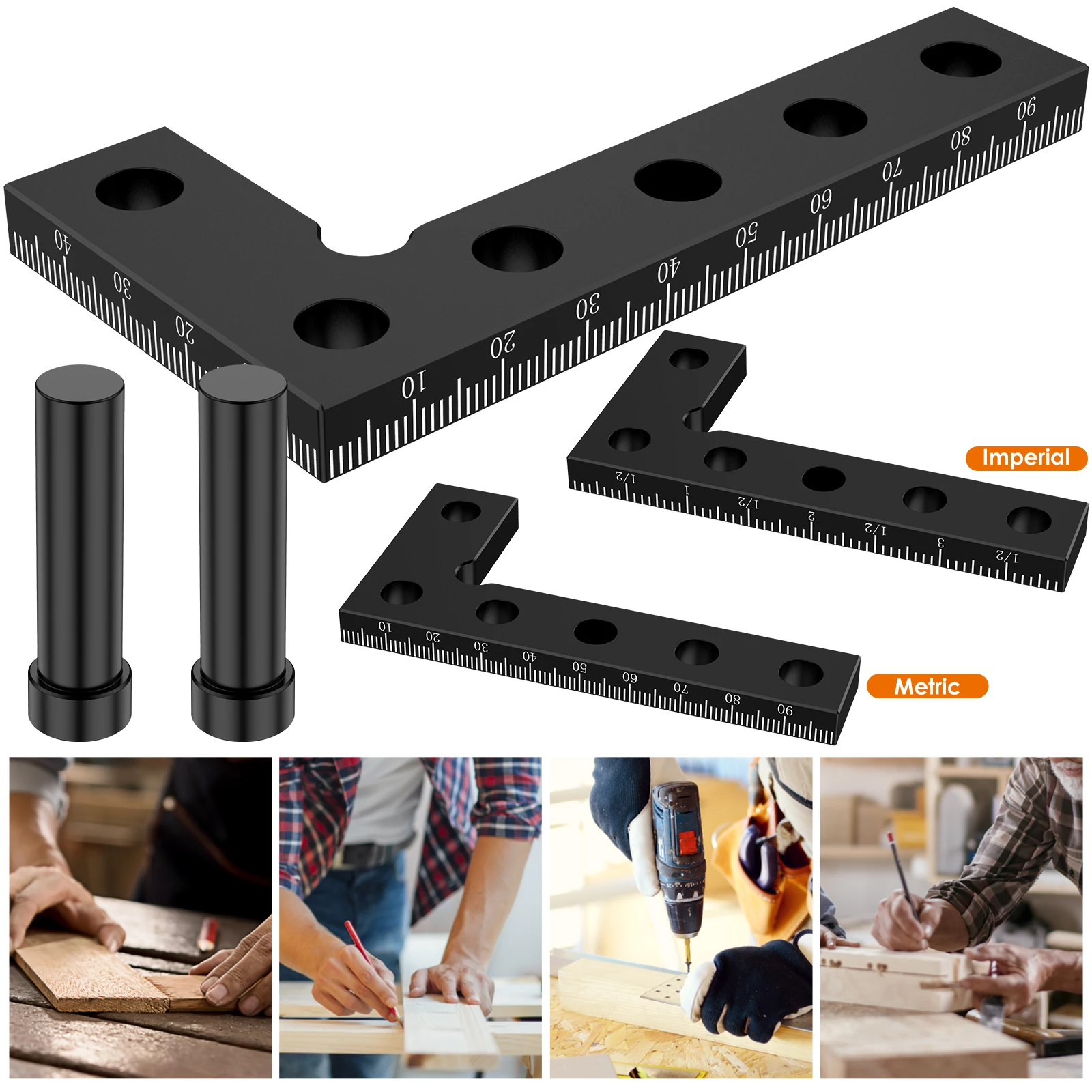 

Small Positioning Square Aluminum Alloy 90° Marking Center Finder Precise Right Angle Edge Marking Tool Portable Pocket