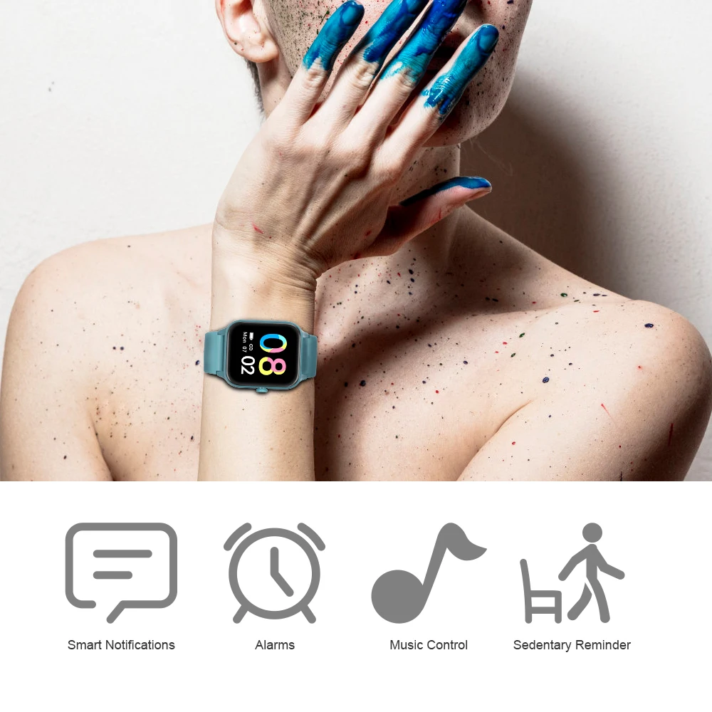 IOWODO Ʈ ġ 1.54 ġ Ǯ ġ ũ 25   5ATM  smartwatch м  ð ۷ι 