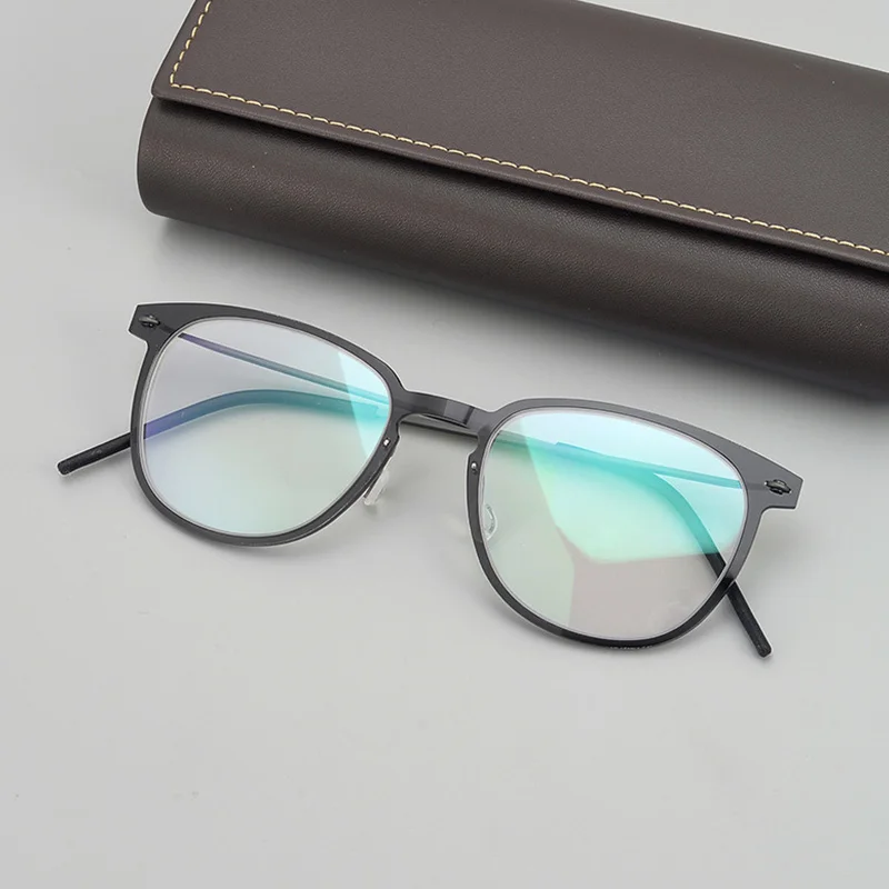 

Belight Optical Men Screwless Ultra Light Classical Round Shape Vintage Retro Prescription Lens Eyeglasses Frame Eyewear
