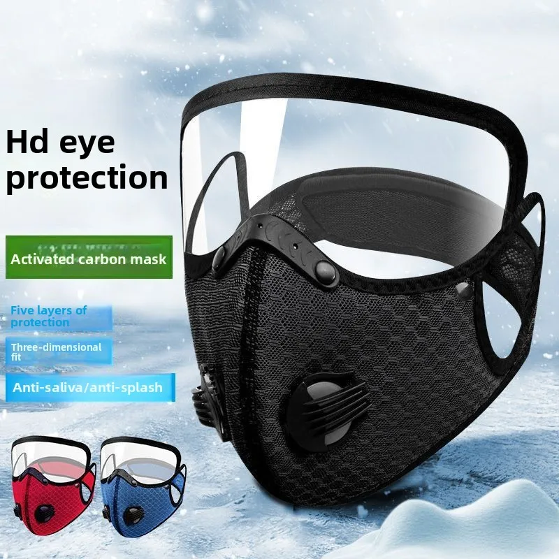 Maschera protettiva sportiva, moto elettrica, antivento, protezione solare, antivento, maschera integrale per uomo e donna - immagine 2