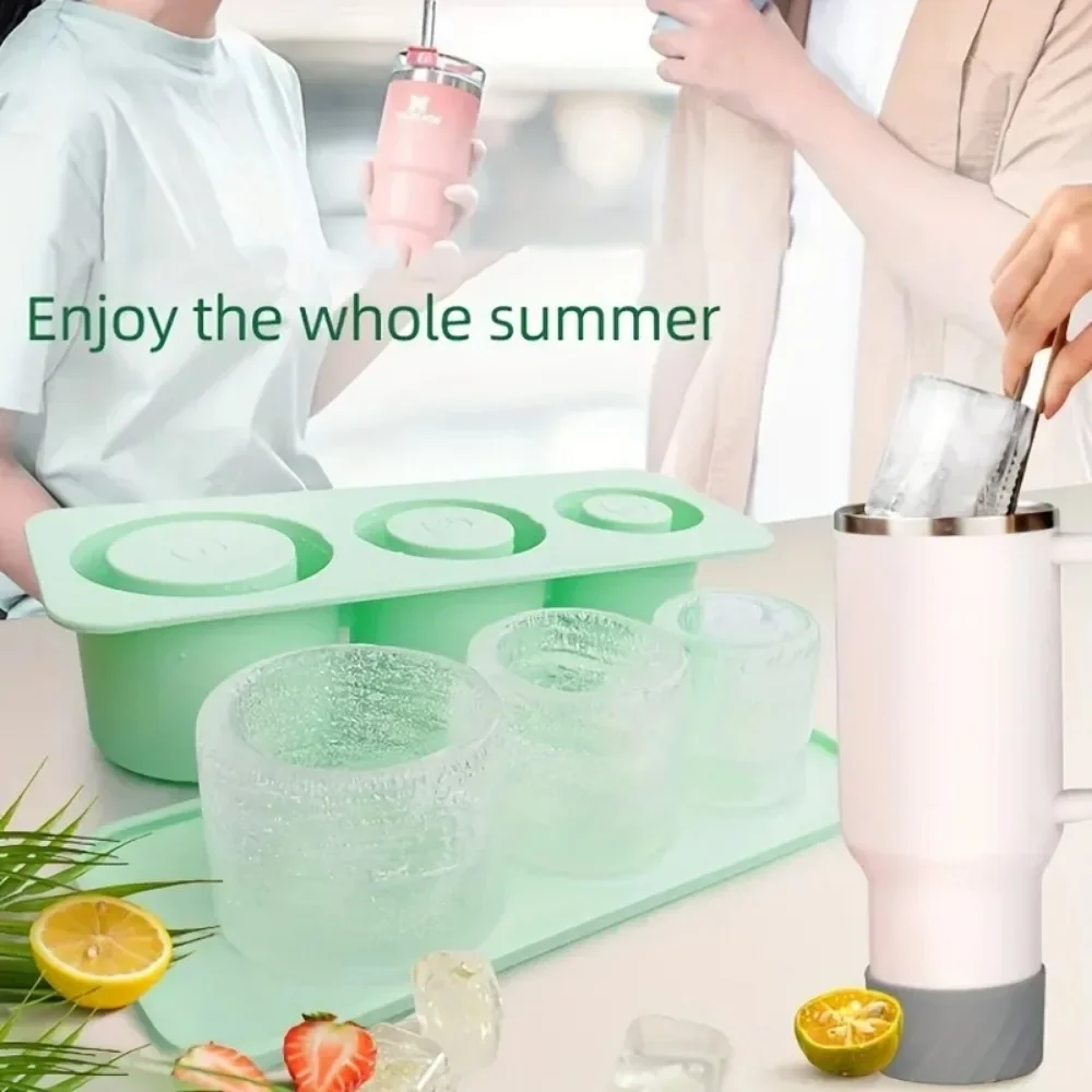 Ice Mold Summer Ice Mould Cube Trays Ice Making Beverage Cup Maker Circle Shape Silicone for Stanley Cup ST Accessories