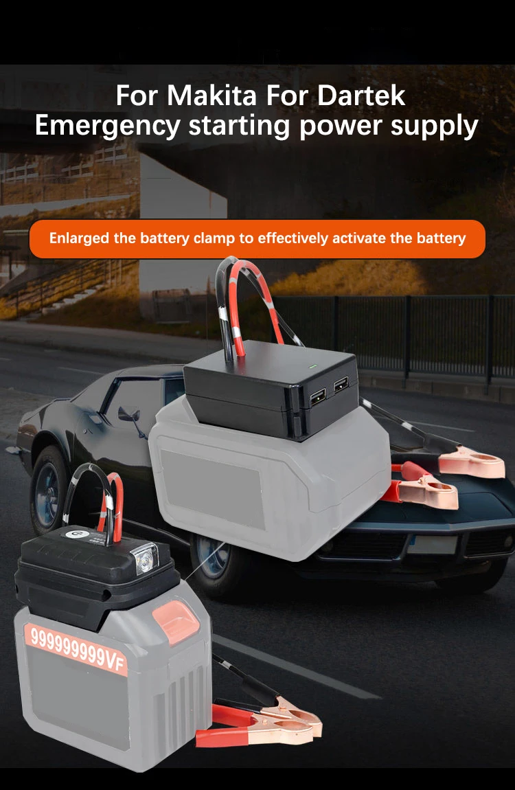 Car Emergency Start Power Supply Automotive Battery Charging Treasure For  Makita For DeWalt For Bosch For Milwaukee Devon Ryobi - AliExpress