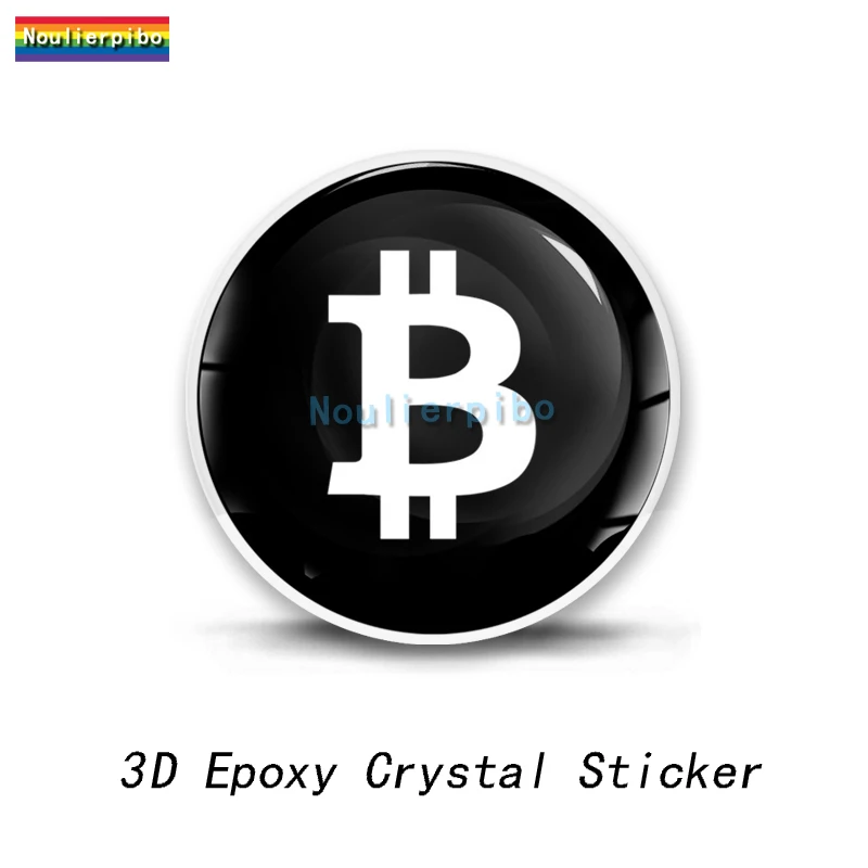 3D 에폭시 다이 컷 돔 스테레오 자동차 스티커 Bitcoin PVC 자동차 오토바이 헬멧 사무용품 휴대 전화 피아노 비닐 데칼