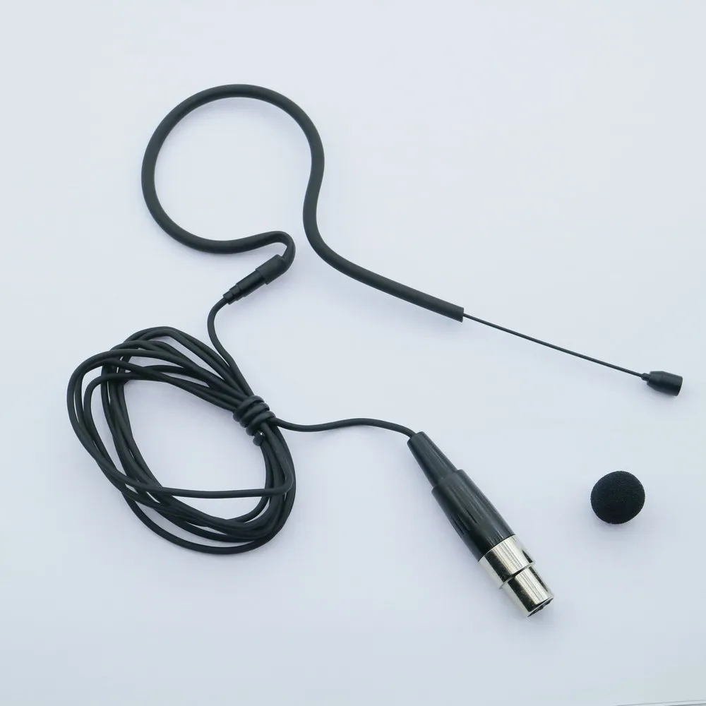 Nero One Side Earset Hanging Face Microfono Microfono Per Shure Slxd Slx Ulx Qlx Glx 4Pin Xlr Mini Real Stock Beige