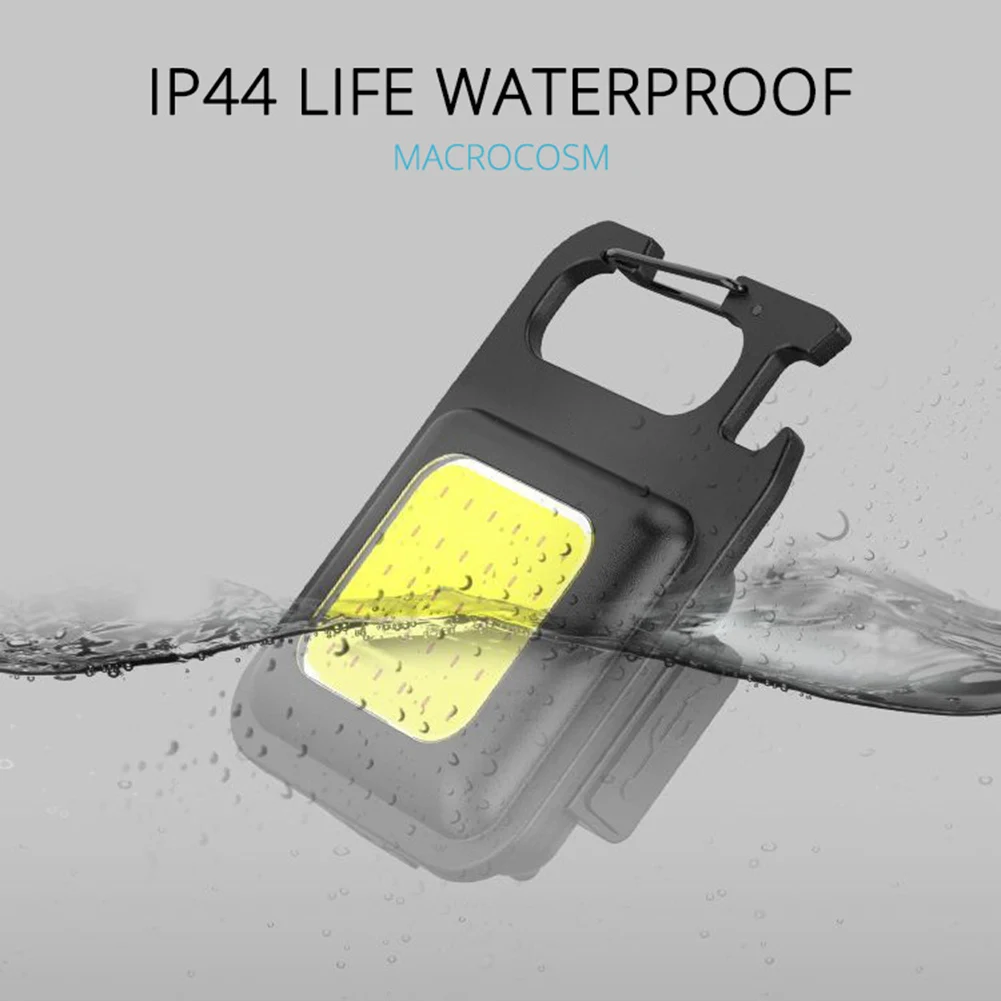 led flashlight keychain light 1-10PCS Mini LED Flashlight Portable COB Keychain Work Lights 400LM USB Charging Waterproof For Outdoor Walking Camping Lighting