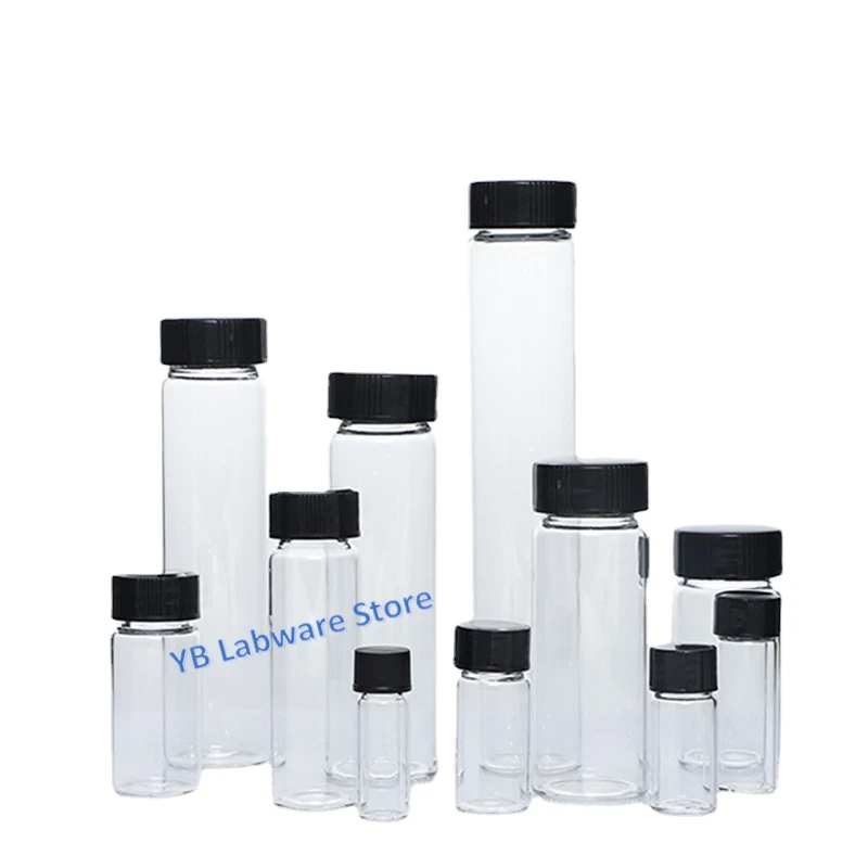 2ml To 60ml Transparent Glass Sample Vial Laboratory Reagent Bottle Small Clear Medicine Vials for Chemical Experiment