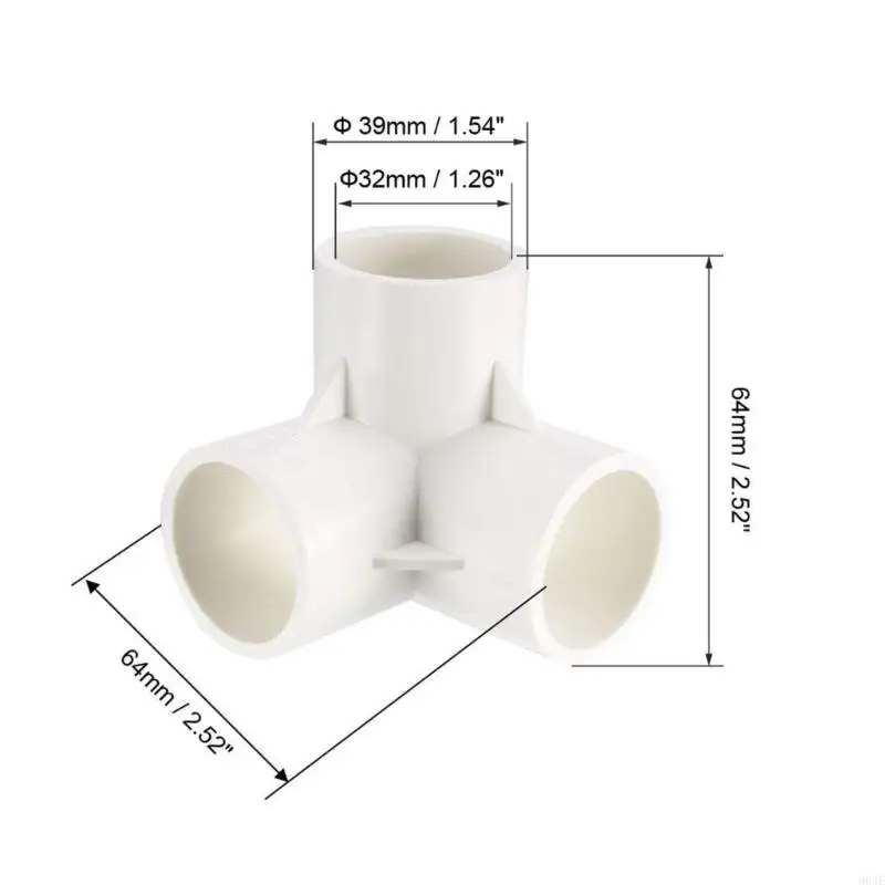 964E 2pcs PVC Corner Fittings 90 Degree Elbow Connectors for Flexible Pipe Assembly