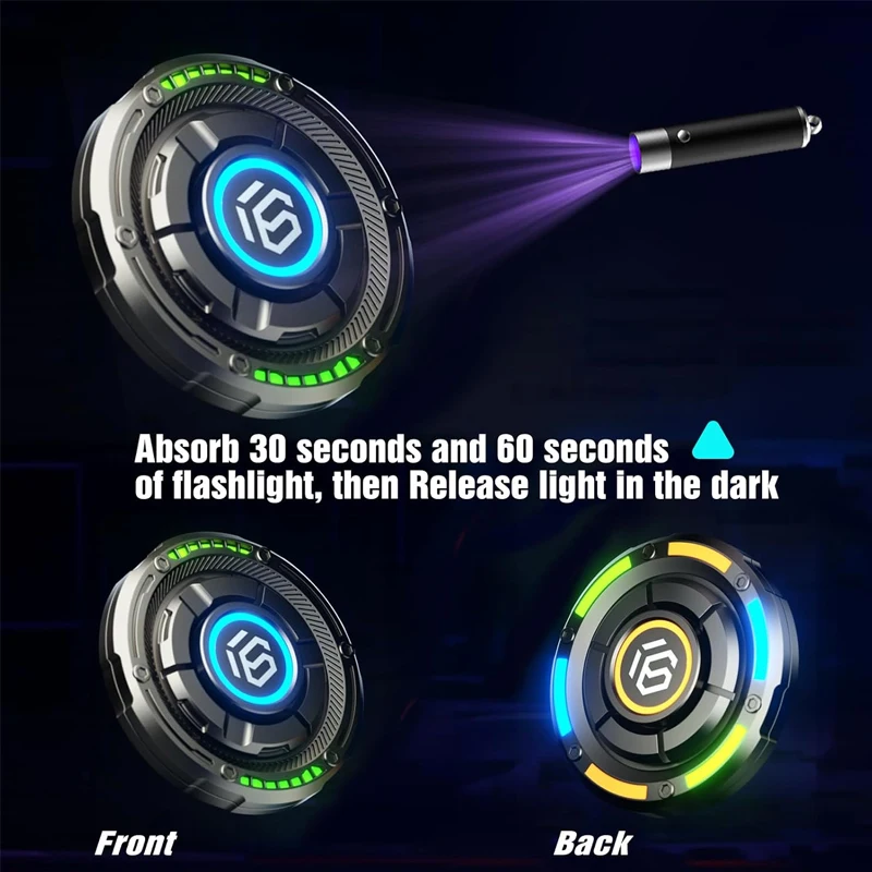 Magnetic Fingertip Spinner EDC Metal Push-Slide Toy Stress Relief ADHD Focus Tool for Adults & Kids Fidget Toy