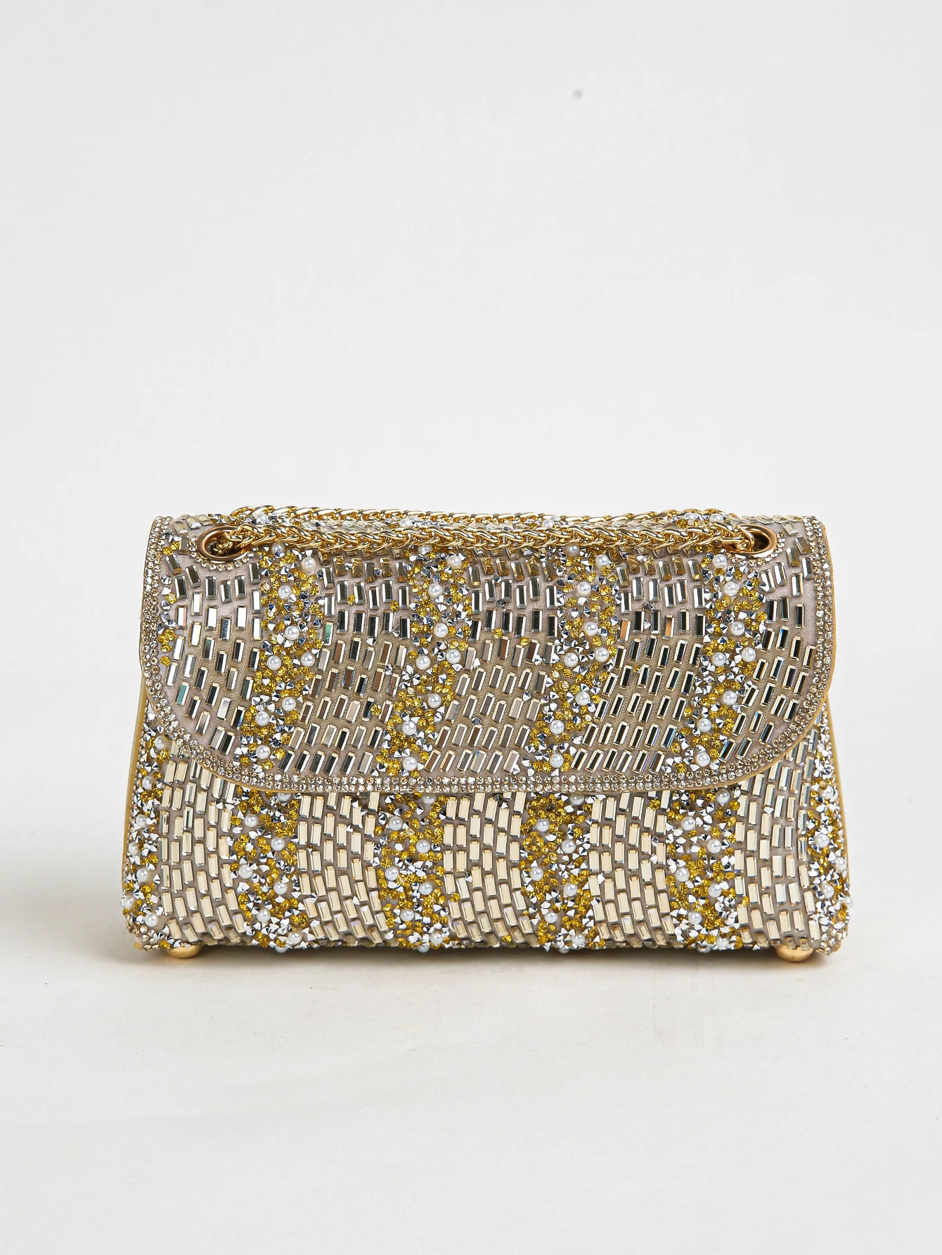 1 قطعة حقيبة مربعة فضية ، بريق بلينغ ، لامعة براقة...